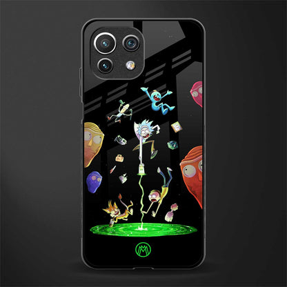 rick and morty amoled glass case for mi 11 lite image