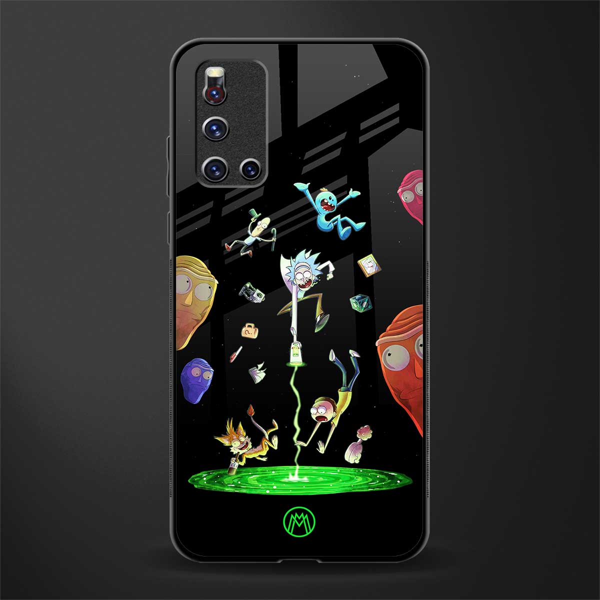 rick and morty amoled glass case for vivo v19 image