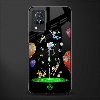 rick and morty amoled glass case for vivo v21 5g image