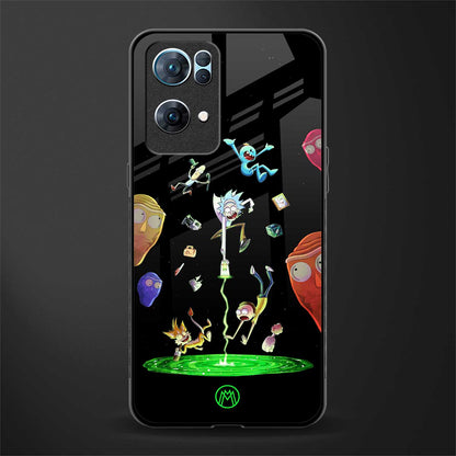 rick and morty amoled glass case for oppo reno7 pro 5g image