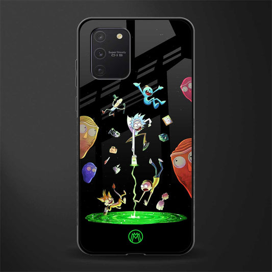 rick and morty amoled glass case for samsung galaxy a91 image
