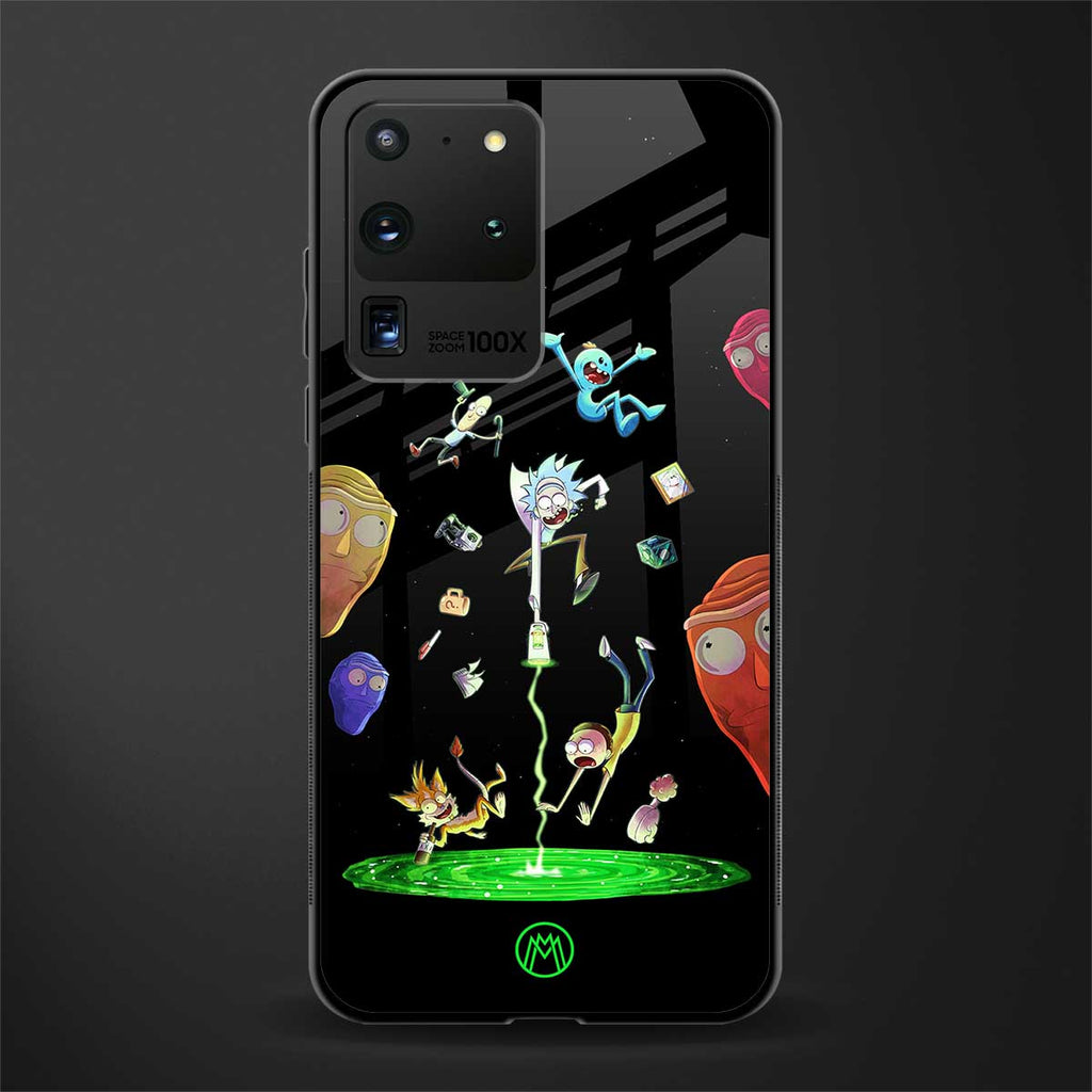 rick and morty amoled glass case for samsung galaxy s20 ultra image
