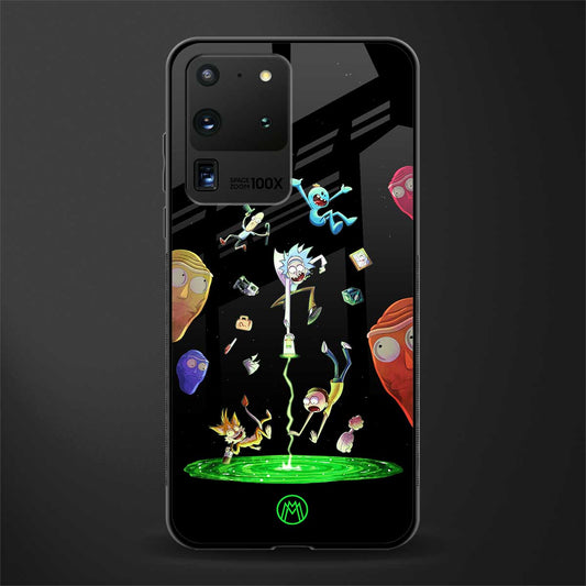 rick and morty amoled glass case for samsung galaxy s20 ultra image