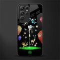 rick and morty amoled glass case for samsung galaxy s21 ultra image