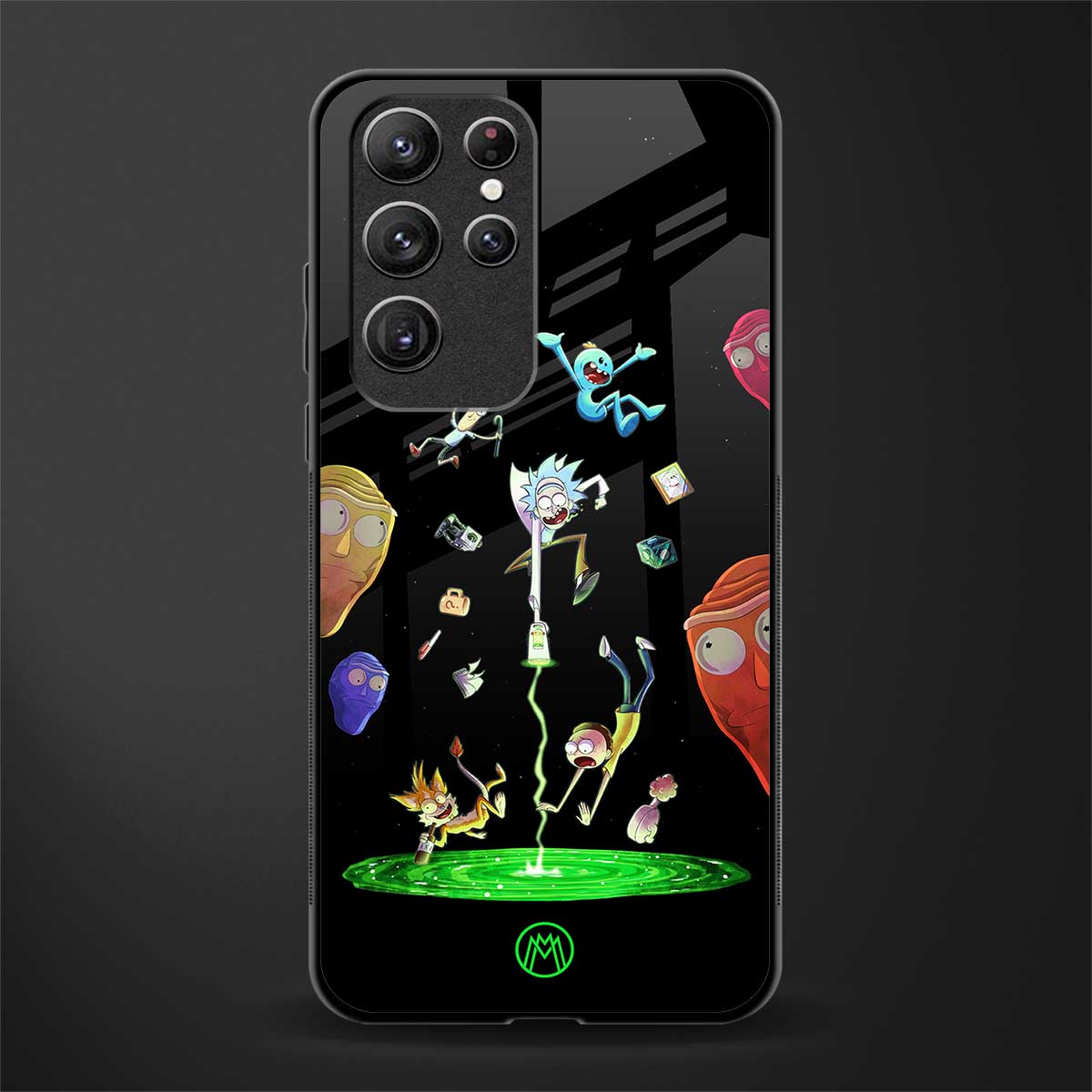 rick and morty amoled glass case for samsung galaxy s21 ultra image