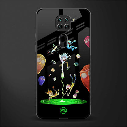 rick and morty amoled glass case for redmi note 9 image