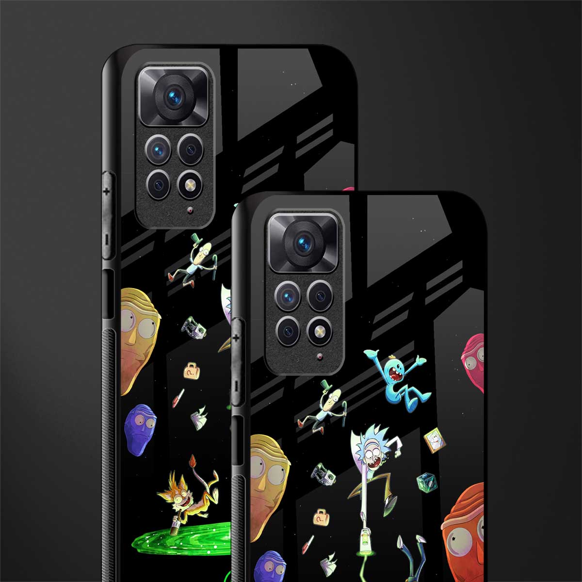 rick and morty amoled glass case for redmi note 11 pro image-2