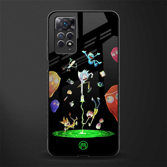 rick and morty amoled glass case for redmi note 11 pro image
