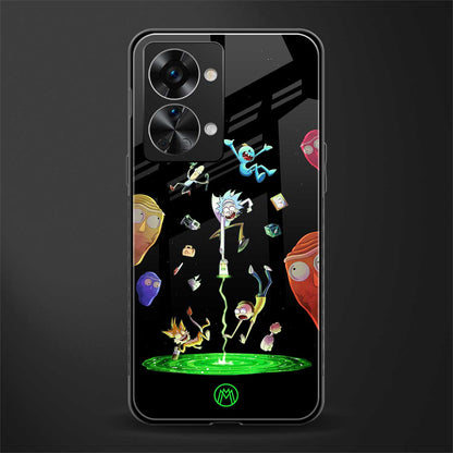 rick and morty amoled glass case for phone case | glass case for oneplus nord 2t 5g