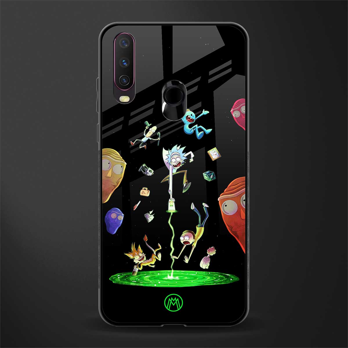 rick and morty amoled glass case for vivo y17 image
