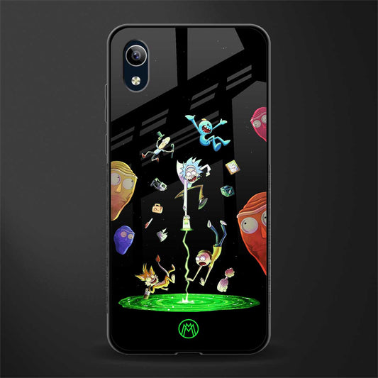 rick and morty amoled glass case for vivo y1s without fingerprint image