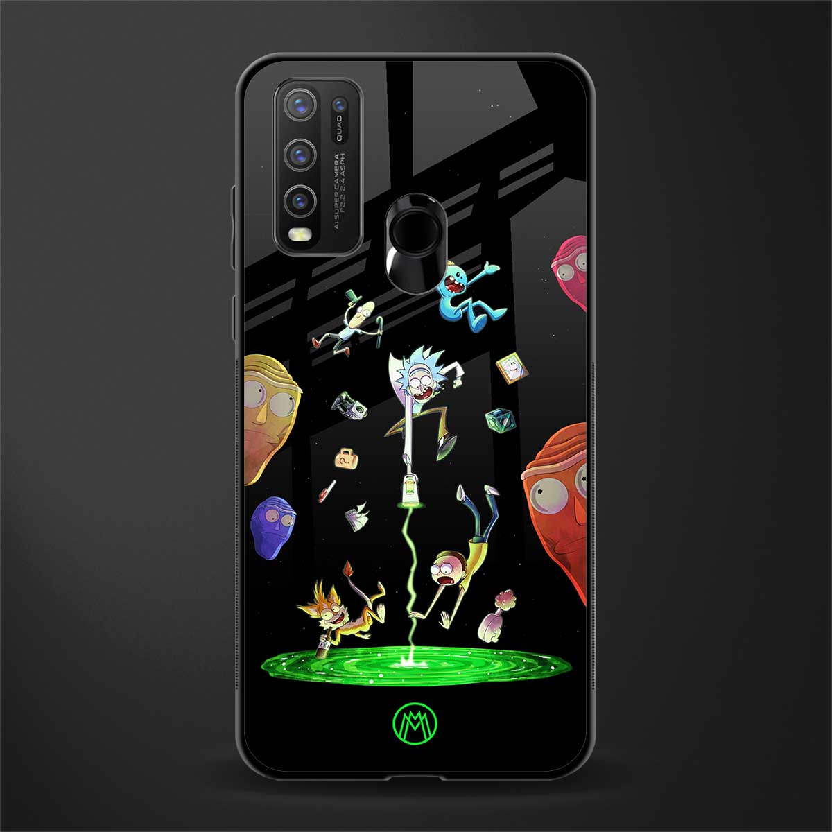 rick and morty amoled glass case for vivo y30 image