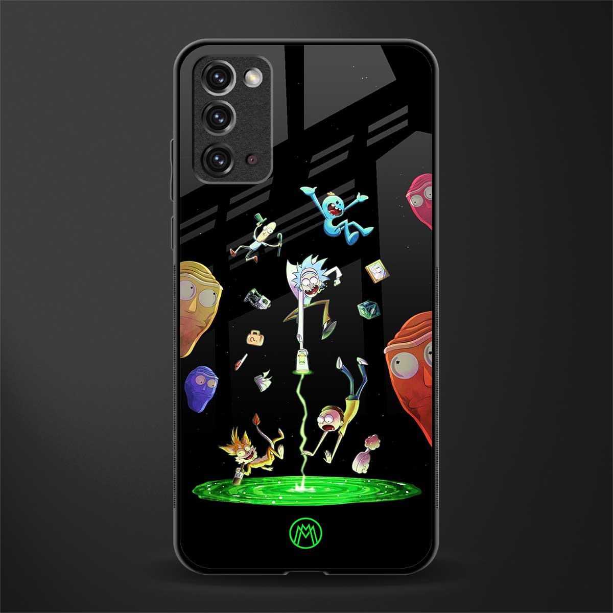 rick and morty amoled glass case for samsung galaxy note 20 image