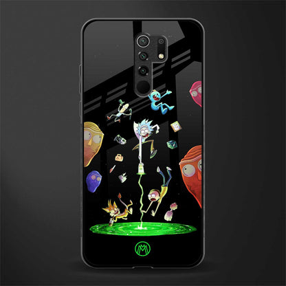 rick and morty amoled glass case for redmi 9 prime image
