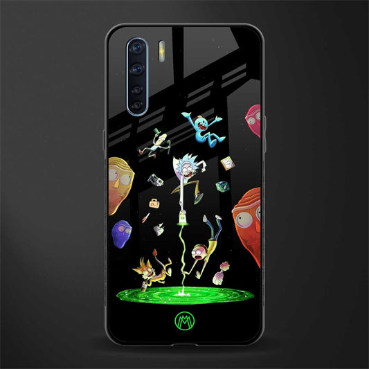 rick and morty amoled glass case for oppo f15 image