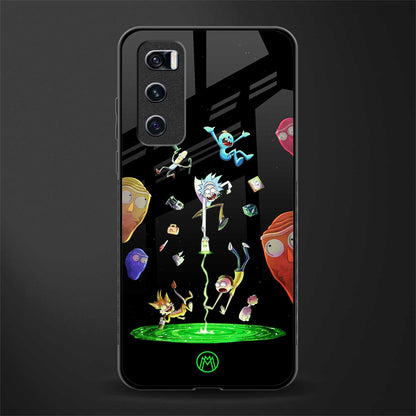 rick and morty amoled glass case for vivo v20 se image