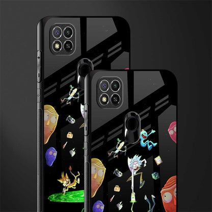 rick and morty amoled glass case for redmi 9 image-2
