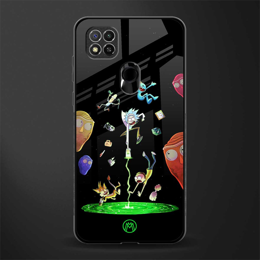 rick and morty amoled glass case for redmi 9 image