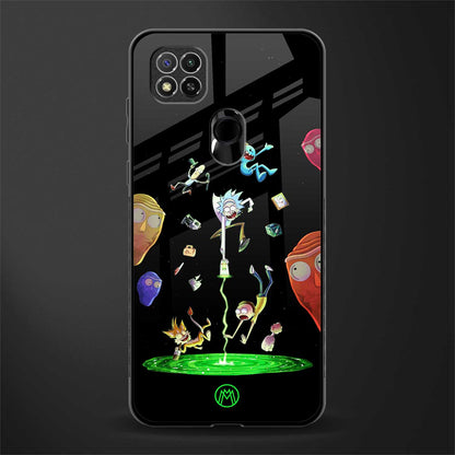 rick and morty amoled glass case for redmi 9 image