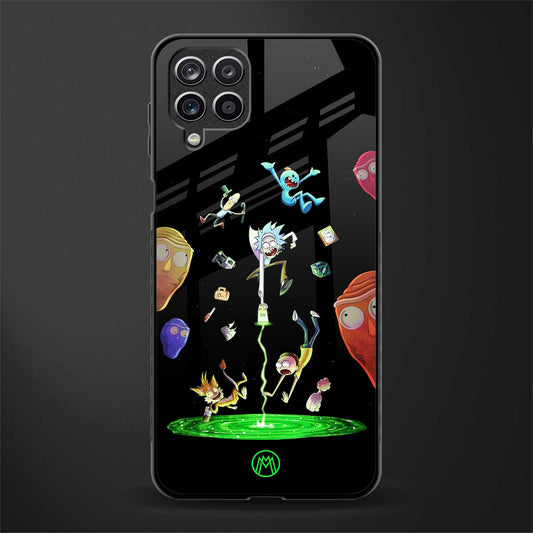 rick and morty amoled glass case for samsung galaxy m12 image