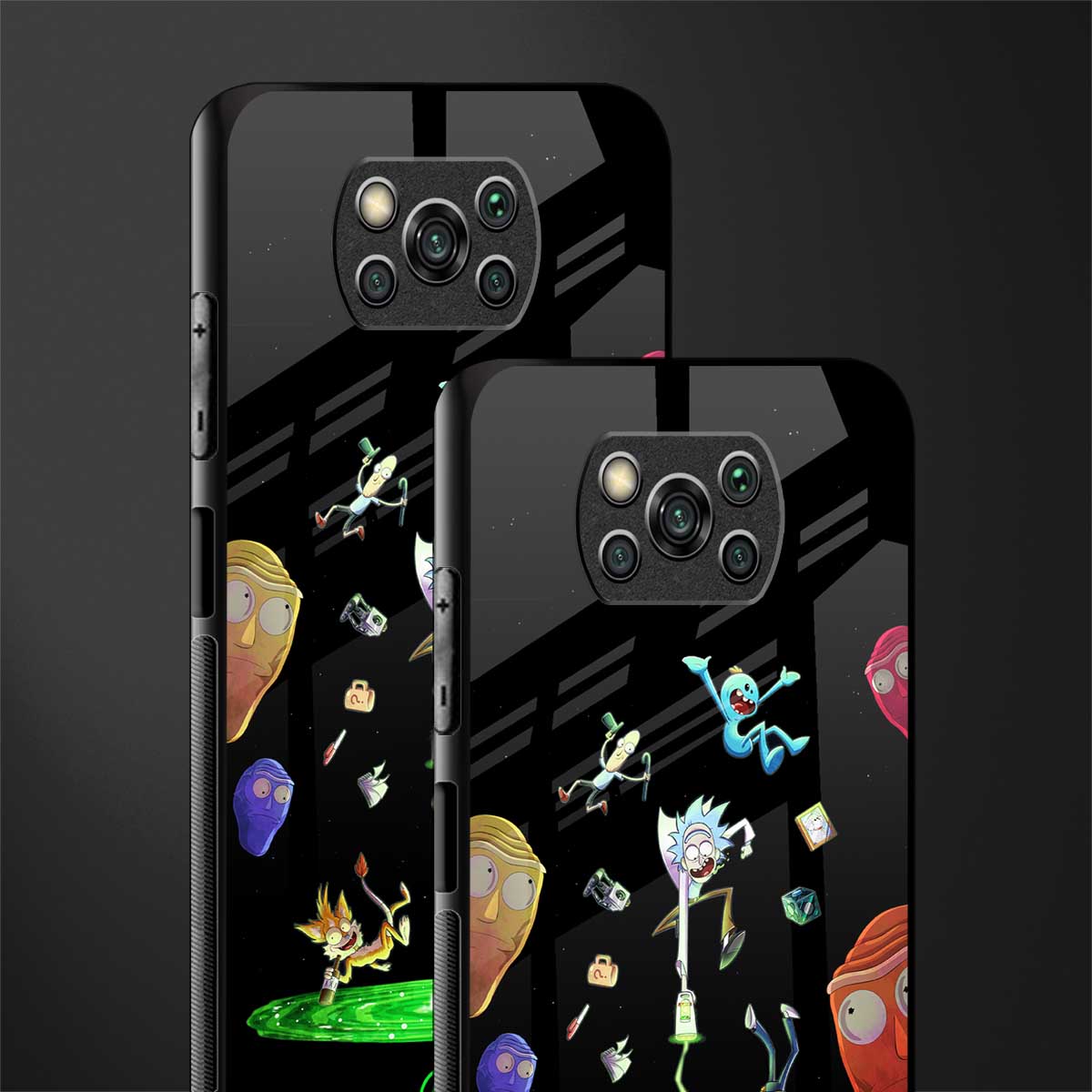 rick and morty amoled glass case for poco x3 pro image-2