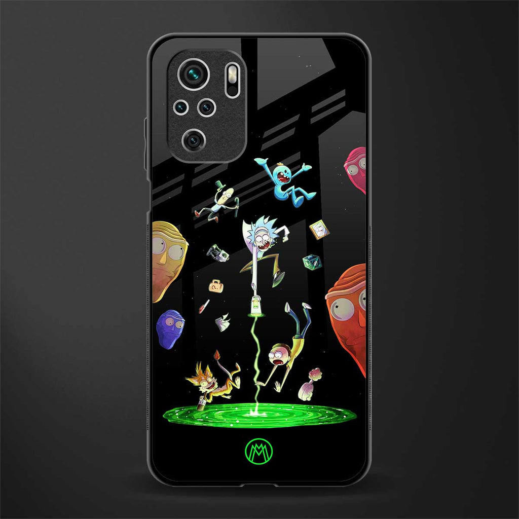 rick and morty amoled glass case for redmi note 10 image