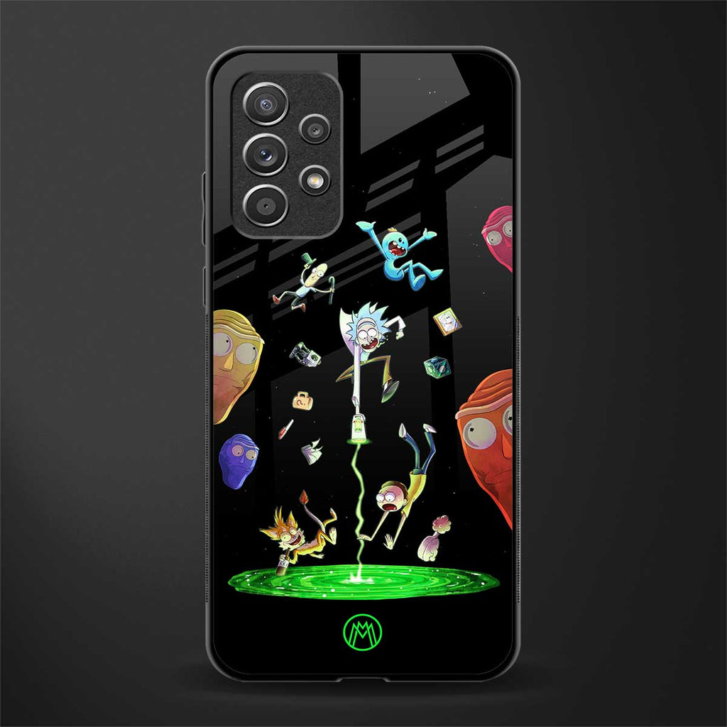 rick and morty amoled glass case for samsung galaxy a32 4g image