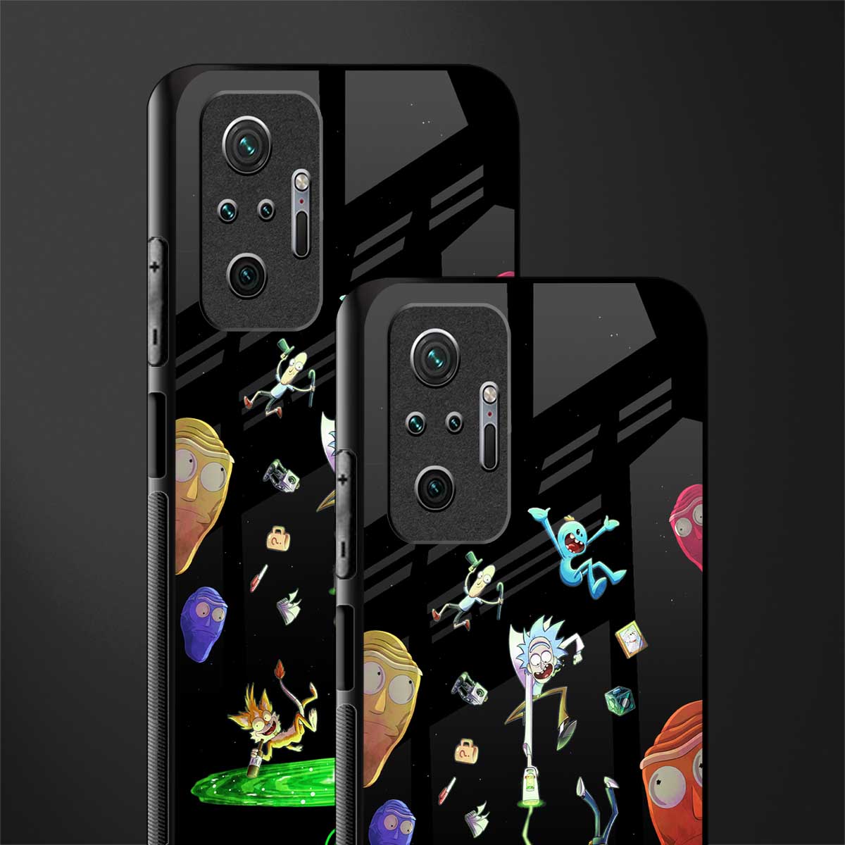 rick and morty amoled glass case for redmi note 10 pro image-2