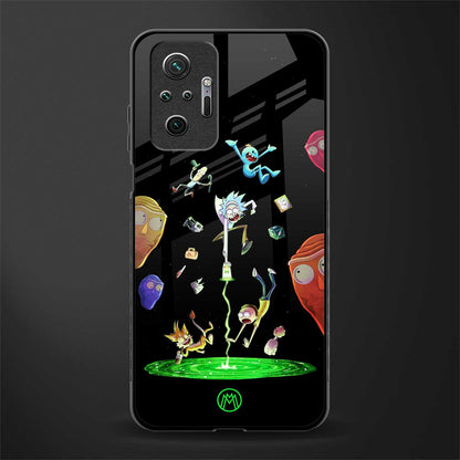 rick and morty amoled glass case for redmi note 10 pro image