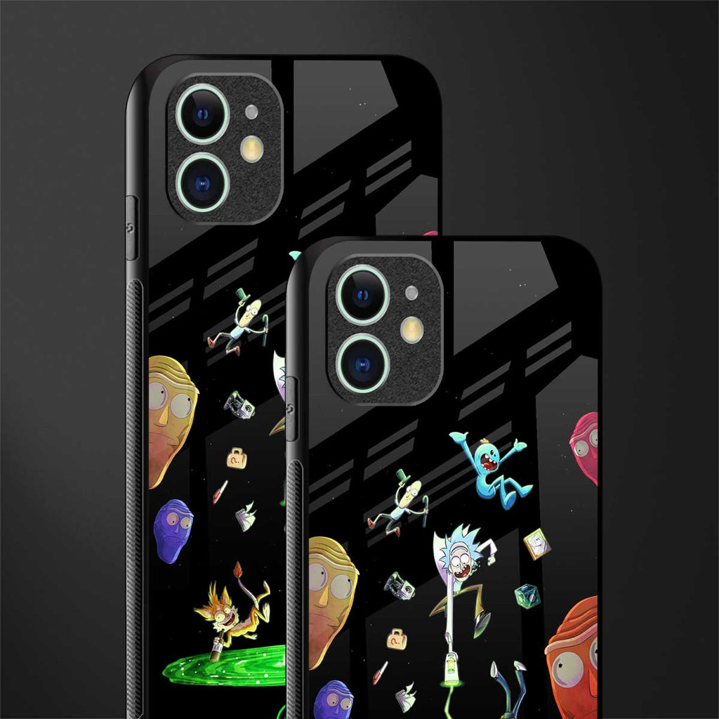 rick and morty amoled glass case for iphone 12 mini image-2