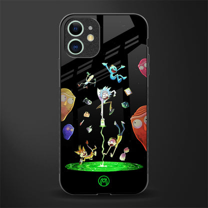 rick and morty amoled glass case for iphone 12 image