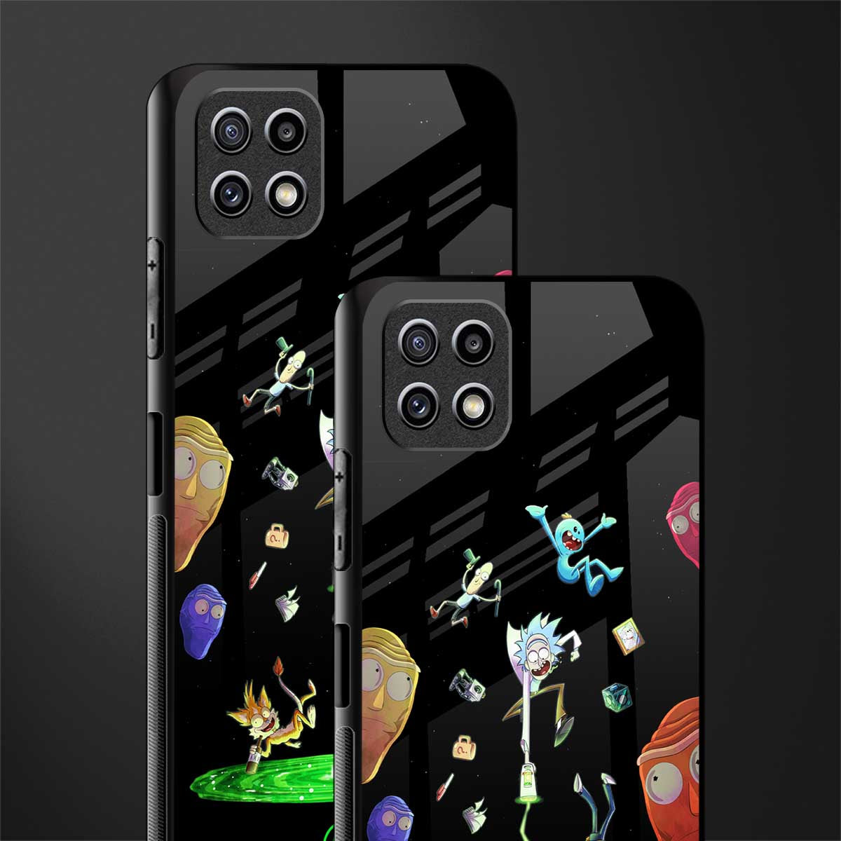 rick and morty amoled glass case for samsung galaxy a22 5g image-2