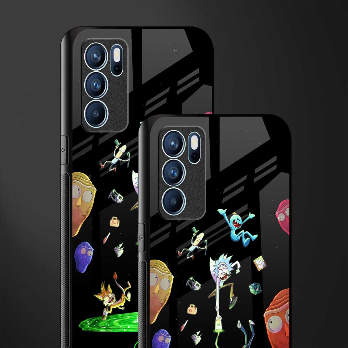 rick and morty amoled glass case for oppo reno6 5g image-2