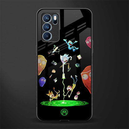rick and morty amoled glass case for oppo reno6 5g image