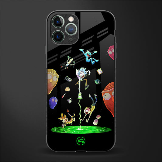 rick and morty amoled glass case for iphone 11 pro image