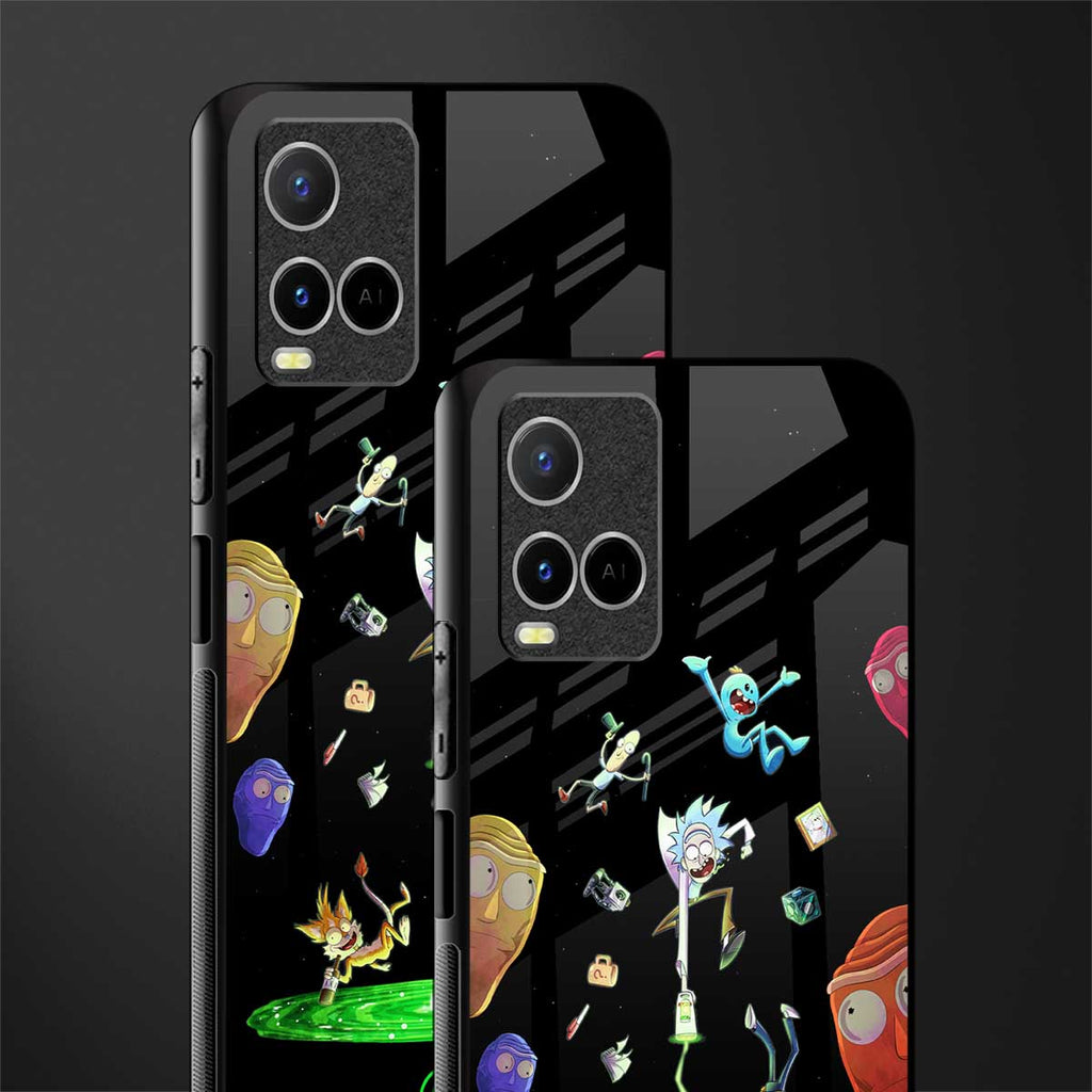 rick and morty amoled glass case for vivo y21s image-2