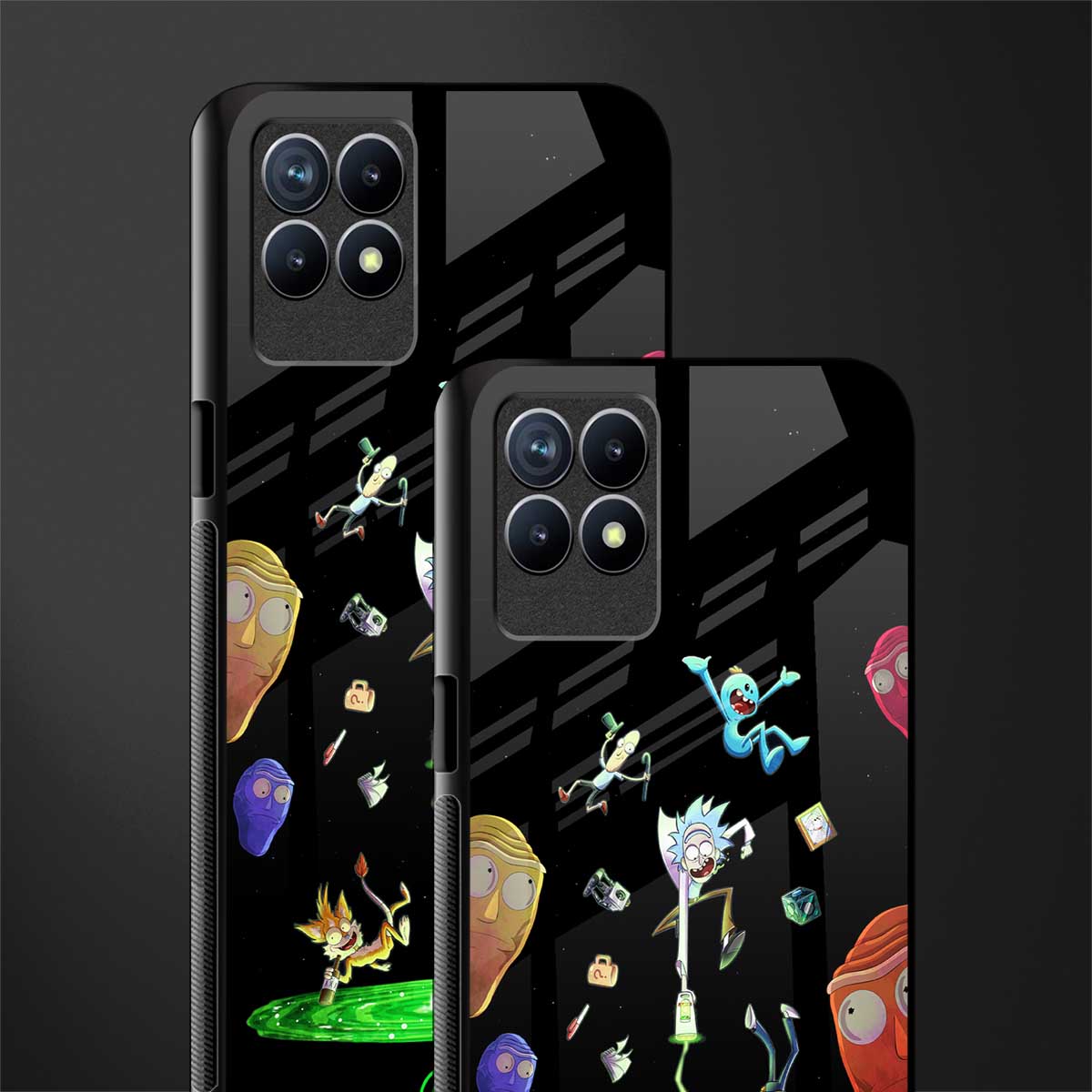 rick and morty amoled glass case for realme 8i image-2