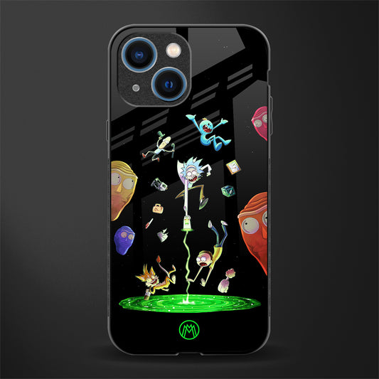 rick and morty amoled glass case for iphone 13 mini image