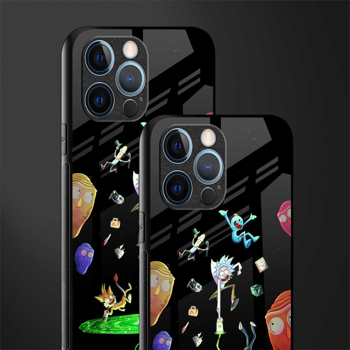 rick and morty amoled glass case for iphone 12 pro image-2