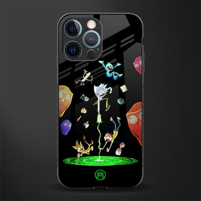 rick and morty amoled glass case for iphone 12 pro image
