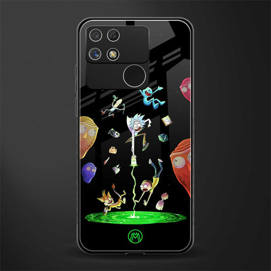 rick and morty amoled back phone cover | glass case for realme narzo 50a