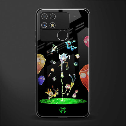 rick and morty amoled back phone cover | glass case for realme narzo 50a