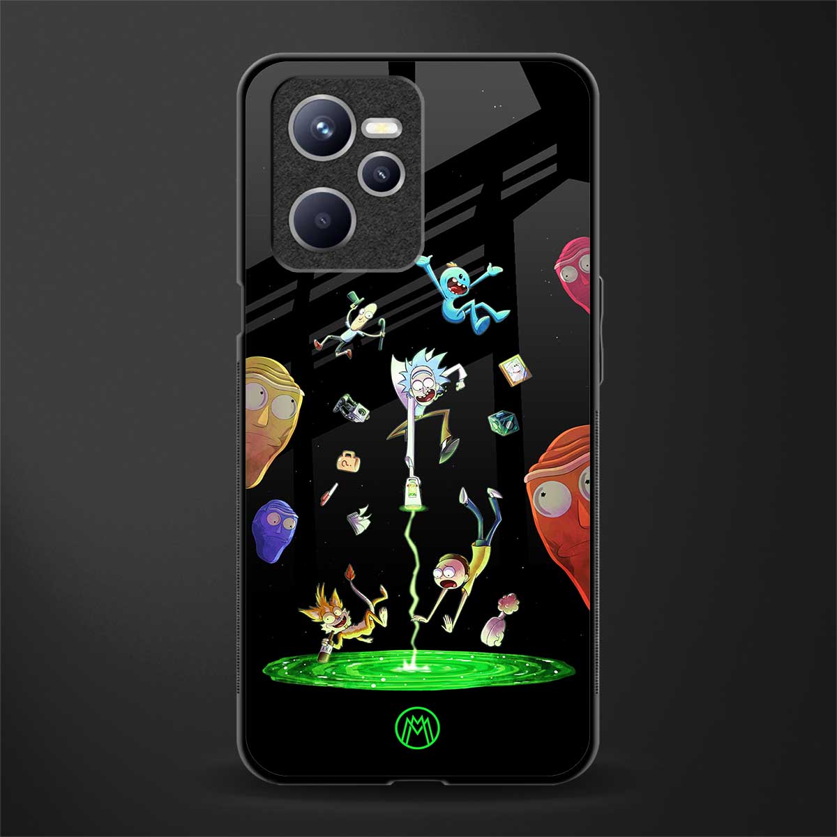 rick and morty amoled glass case for realme c35 image
