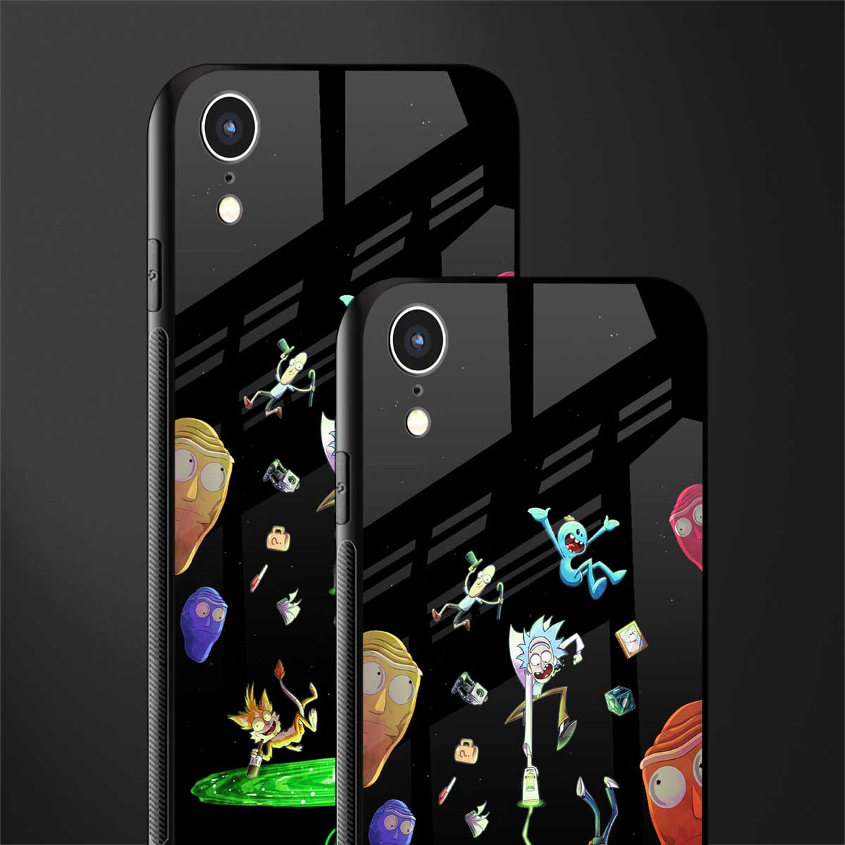 rick and morty amoled glass case for iphone xr image-2