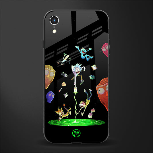 rick and morty amoled glass case for iphone xr image