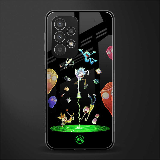 rick and morty amoled back phone cover | glass case for samsung galaxy a23