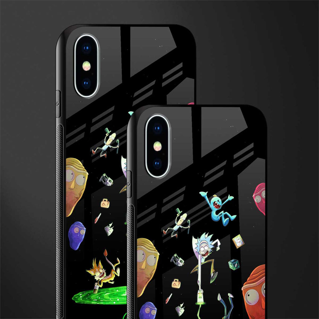 rick and morty amoled glass case for iphone xs image-2