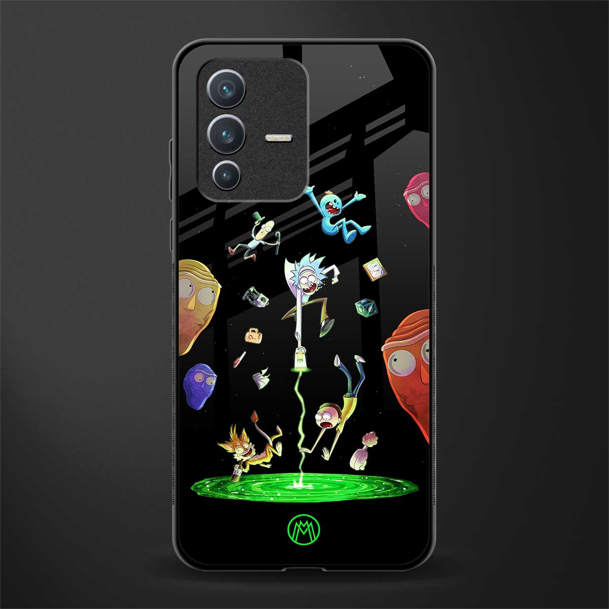 rick and morty amoled glass case for vivo v23 5g image