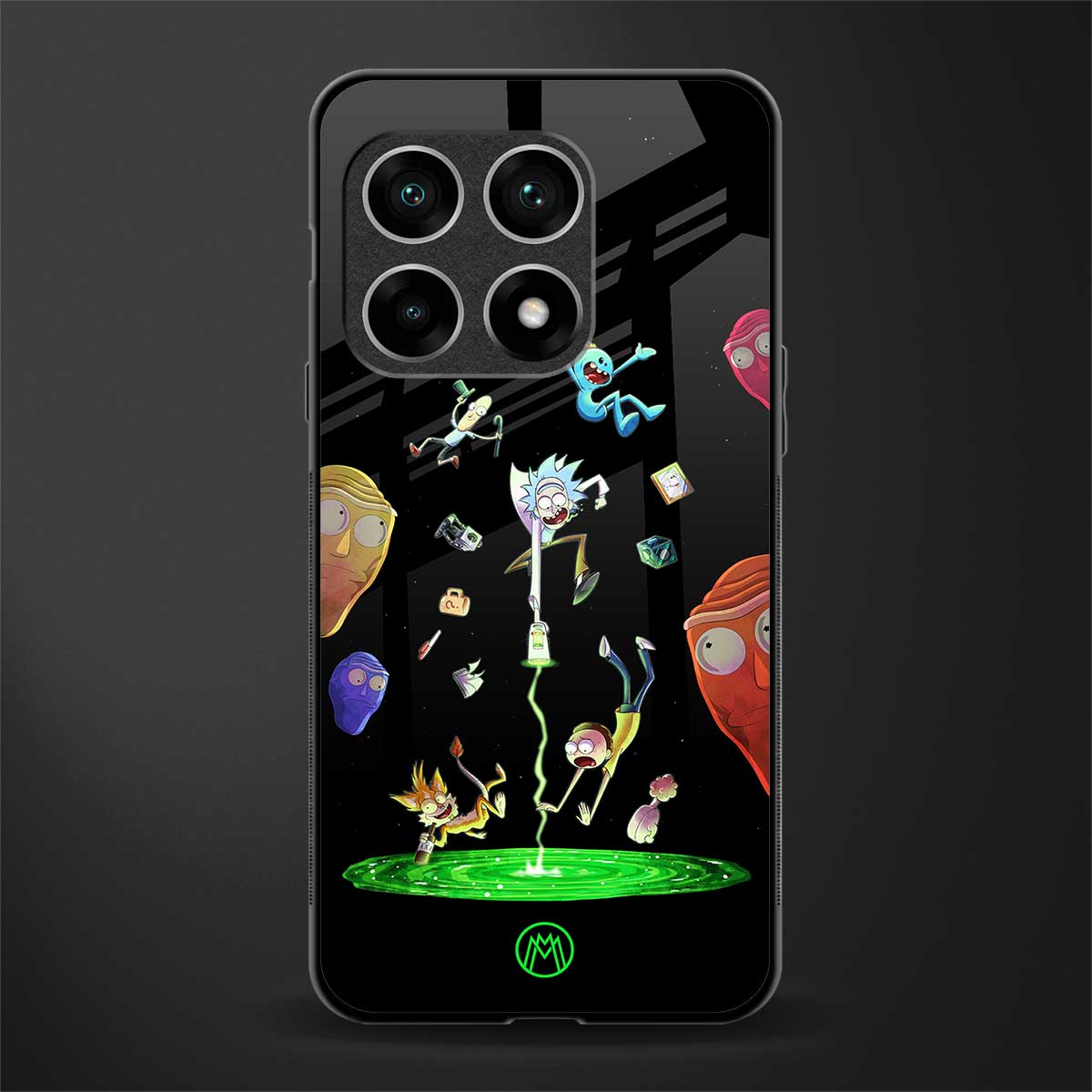 rick and morty amoled glass case for oneplus 10 pro 5g image