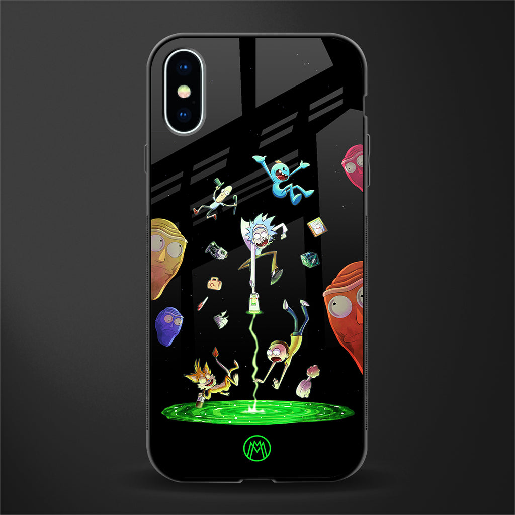rick and morty amoled glass case for iphone x image